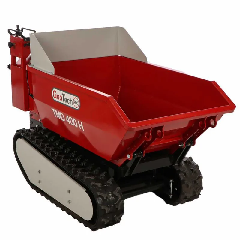 GeoTech Pro TMD 400 H - Brouette à batterie 48V 15Ah avec basculement hydraulique