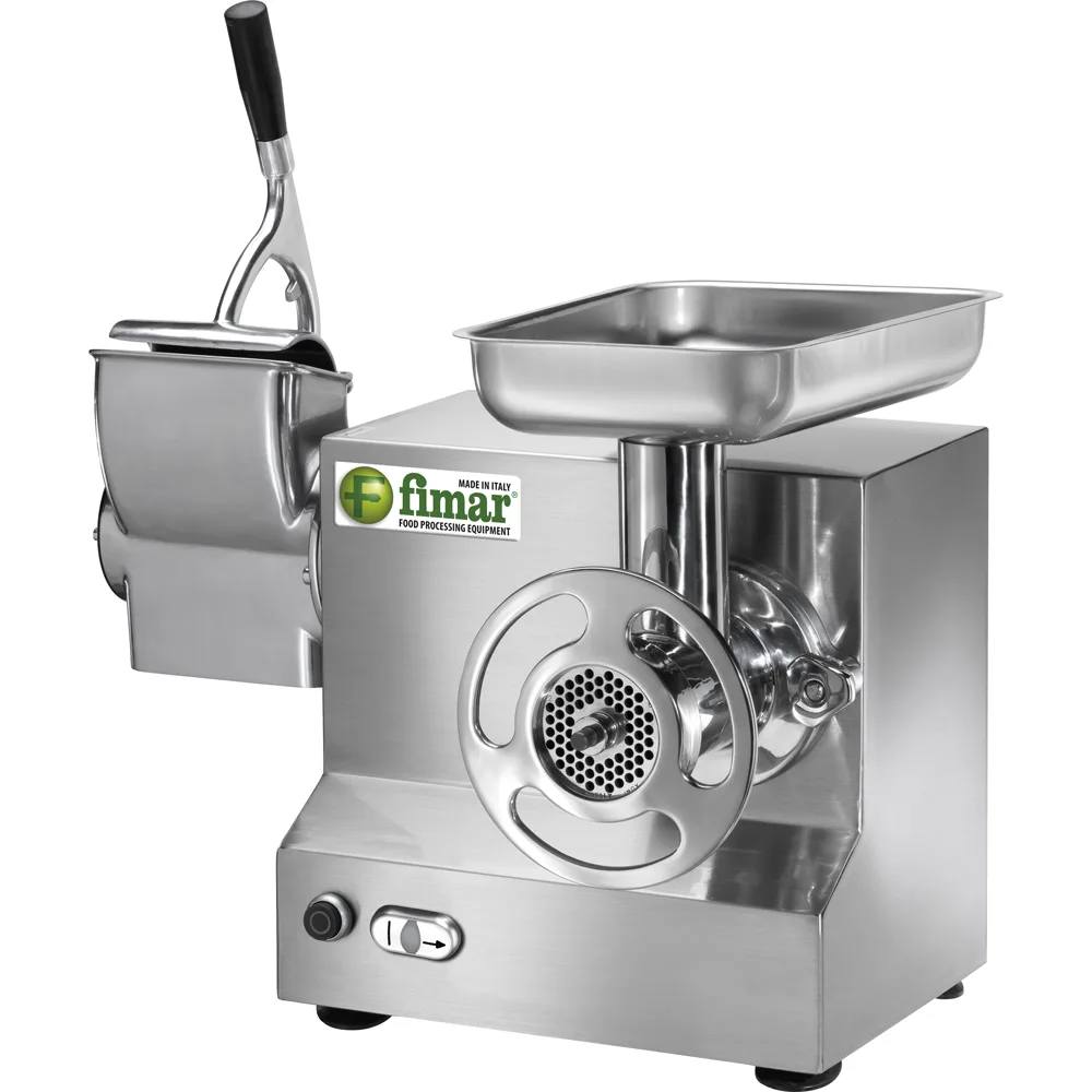Fimar TC22AT - Hachoir à viande électrique avec râpe intégrée - 230 V - 1.5 CV - Groupe de hachage INOX - Avec inverseur de marche