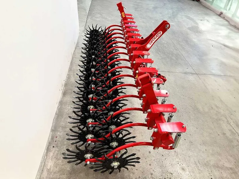 Ceccato Houe rotative 15E - 15 éléments sur ressort + roue étoilée