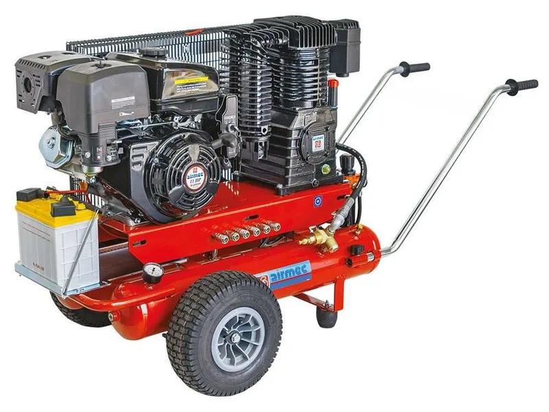 Motocompresseur Airmec TTS 34110/900 moteur à essence Loncin 11 HP - compresseur
