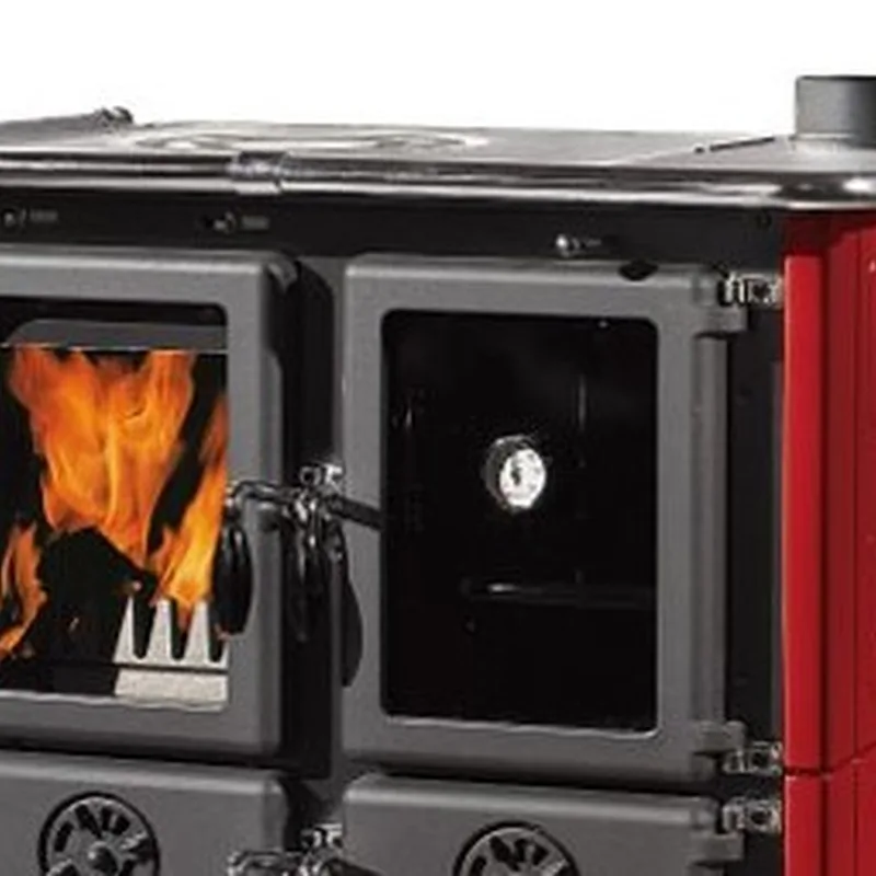 La Nordica ROSETTA.16 Majolique - rouge bordeaux cuisinière à bois
