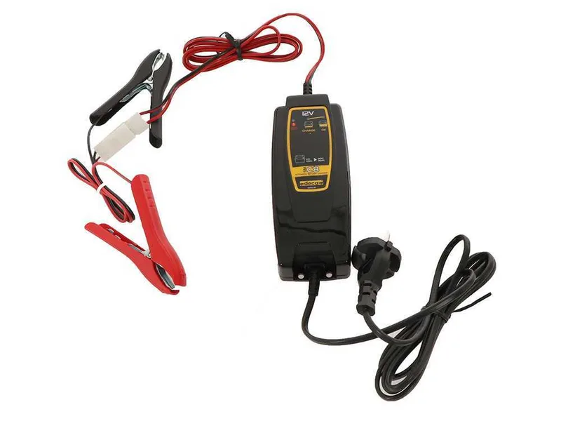 Deca SM C8 - Chargeur de voiture automatique - 12V - Batteries de voiture et moto jusqu'à 35Ah