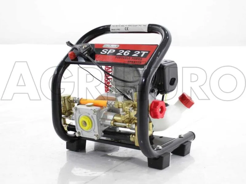 Motopompe équipée GeoTech SP26 2T avec moteur thermique 2 temps - 15/25 bars