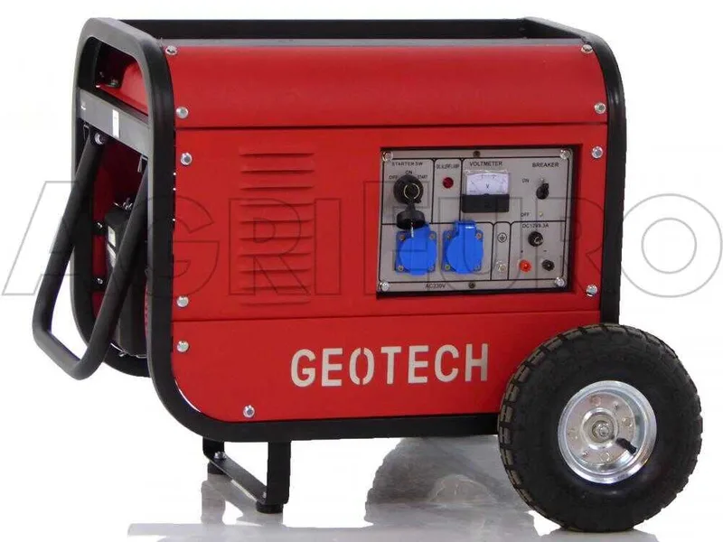 GeoTech GGSA3000ES - Groupe électrogène 2.7 kw monophasé à essence - sur chariot - dém. électrique