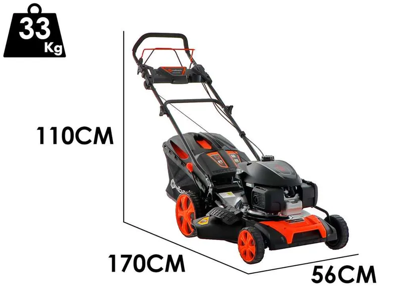 Redback S511VHY - Tondeuse à gazon thermique tractée - 4en1 - Moteur Honda GCVx200