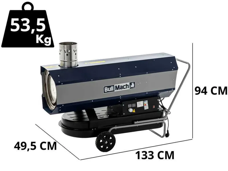 BullMach BM-IDH 50KW - Générateur d'air chaud diesel - à combustion indirecte