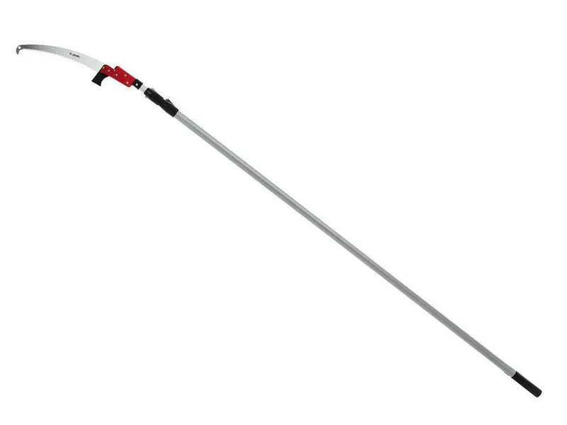 Scie de jardin Ausonia sur perche de rallonge télescopique en aluminium de 6 mètres - scie de 35 cm