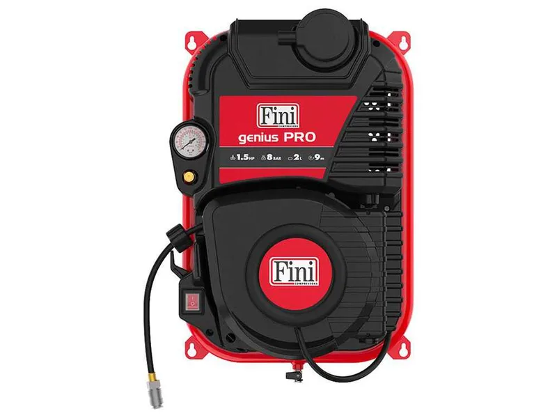 Fini Genius Pro 230/50 - Compresseur monophasé mural, oil-less - Moteur 1.5 CV