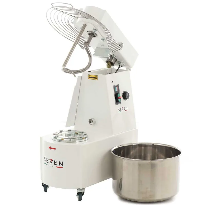 Pétrin à spirale professionnel Seven Italy GHR 30 - 230 V - Avec roues et Minuterie - 2 vitesses