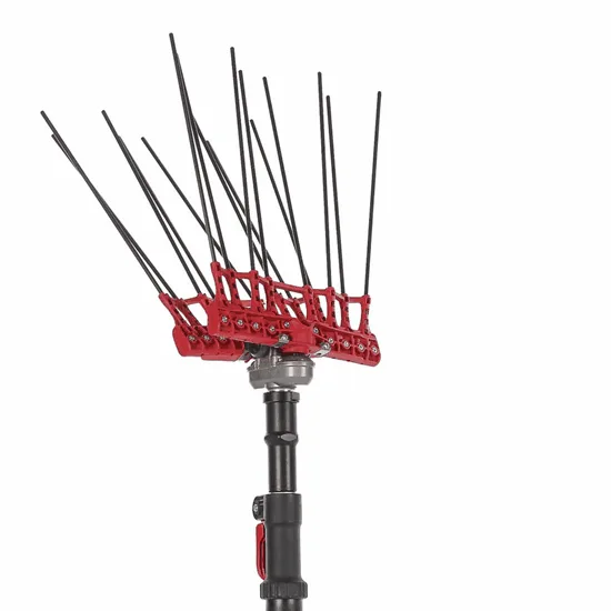 Lisam Swing 36V - Peigne vibreur Électrique à batterie - Avec 8 + 8 dents en carbone - Perche télescopique - 220-300 cm