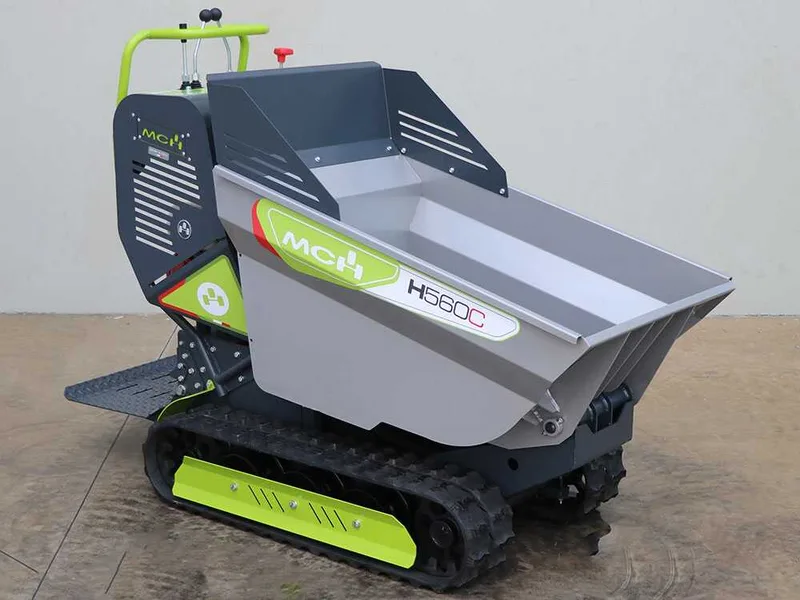 Brouette motorisée sur chenilles MCH H560C-GX - Benne dumper hydraulique 500 kg - Transmission hydrostatique