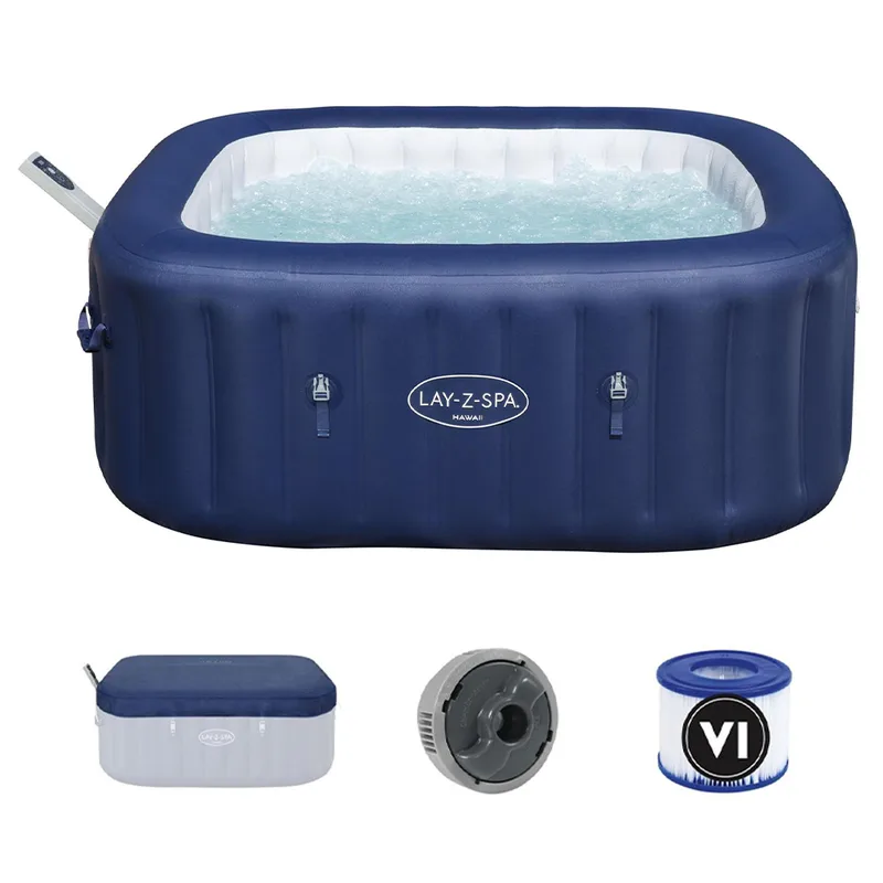 Bestway Lay-Z-Spa Hawaii AirJet 6001H - 180x180x71 cm - Spa gonflable à hydromassage