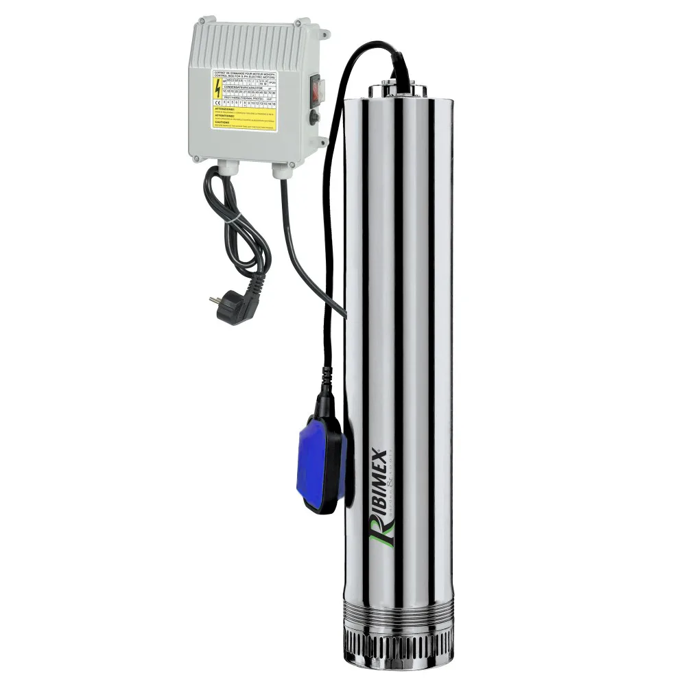 Ribimex PRPVC1102/65F - Pompe immergée pour puits - 1100 W - Eaux claires