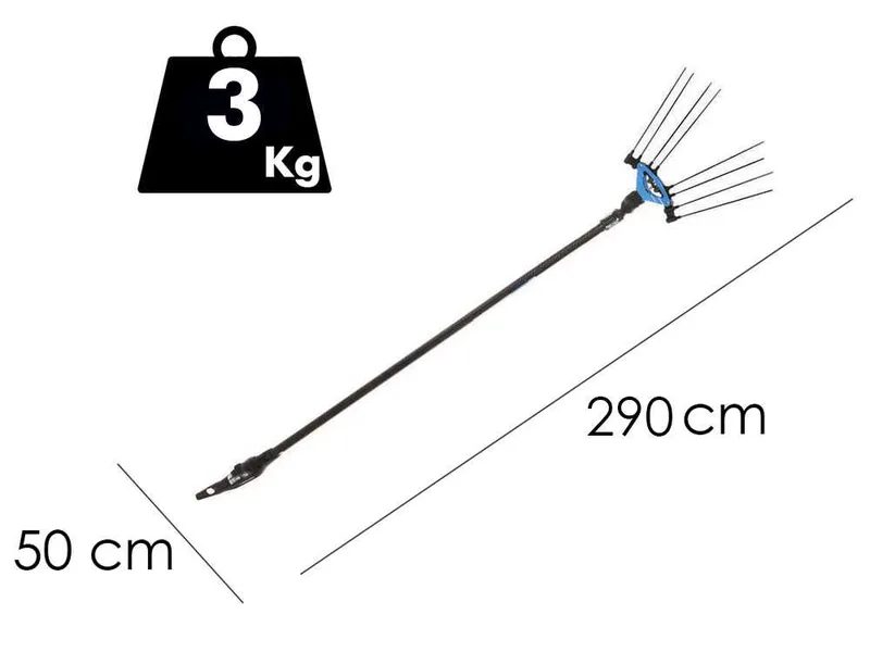 Campagnola Icarus V1 58 - Perche en carbone de 230 cm - Peigne vibreur électrique
