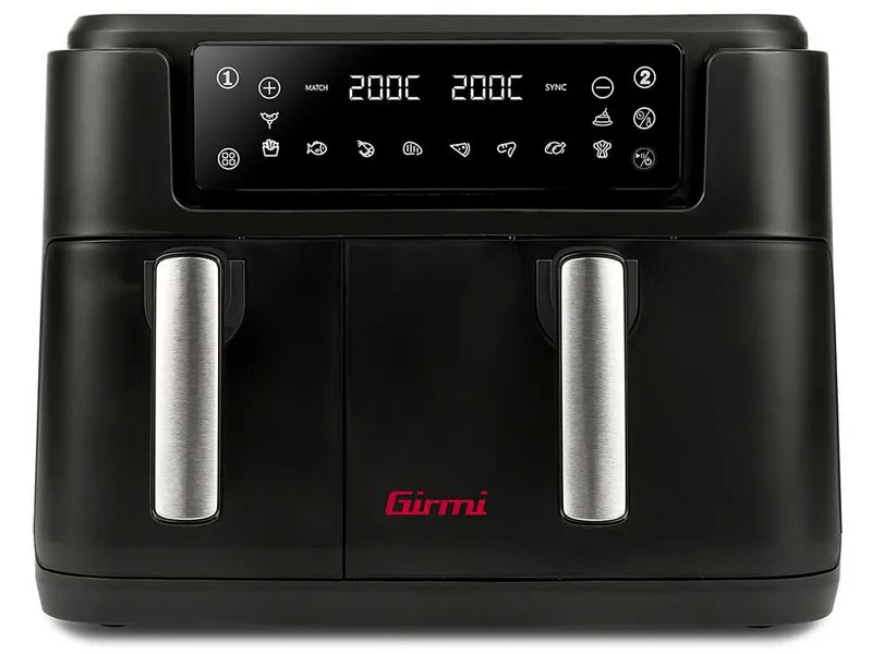 Girmi FG26 Ecofrit Bis - Friteuse à air avec double bac numérique 9 L