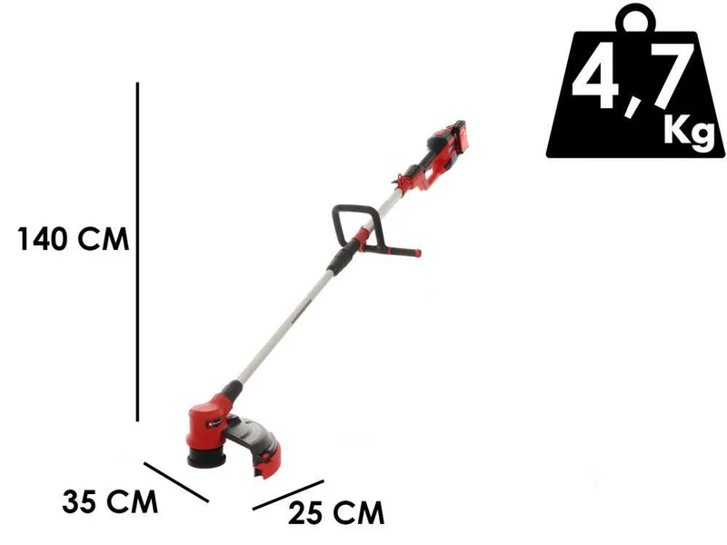 Einhell GE-LM 36 - Débroussailleuse multifonctions à batterie - 18V - 2x 4Ah