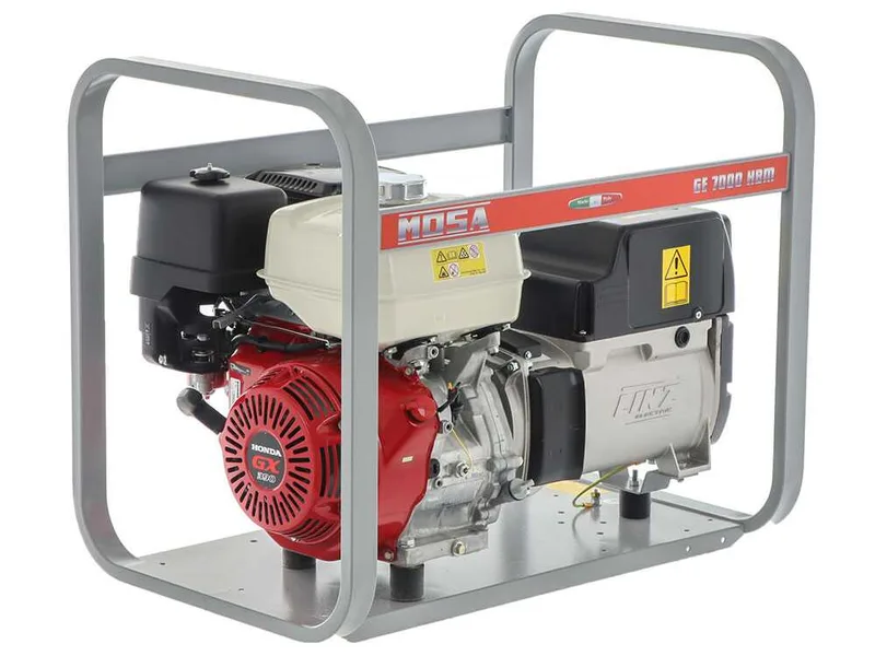 MOSA GE 7000 HBM - Groupe électrogène à essence AVR 6 kW - Continu 5 kW Monophasé - Moteur Honda GX390