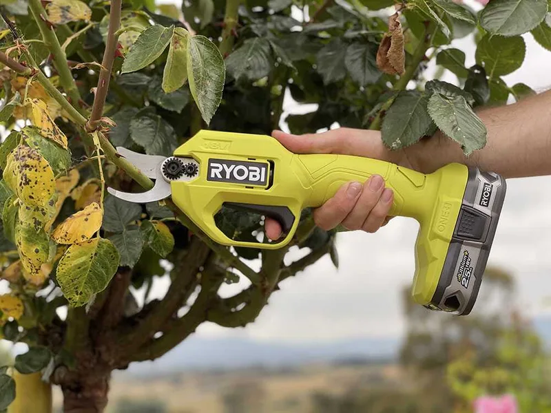 Ryobi RY18SCA-120P - Sécateur électrique - 18 V 2 Ah - Diamètre de coupe 25 mm