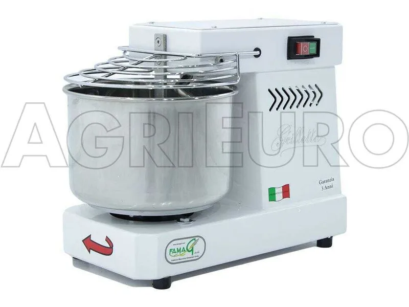 Pétrin à spirale Famag Grilletta IM 5 avec moteur électrique monophasé - 5 KG