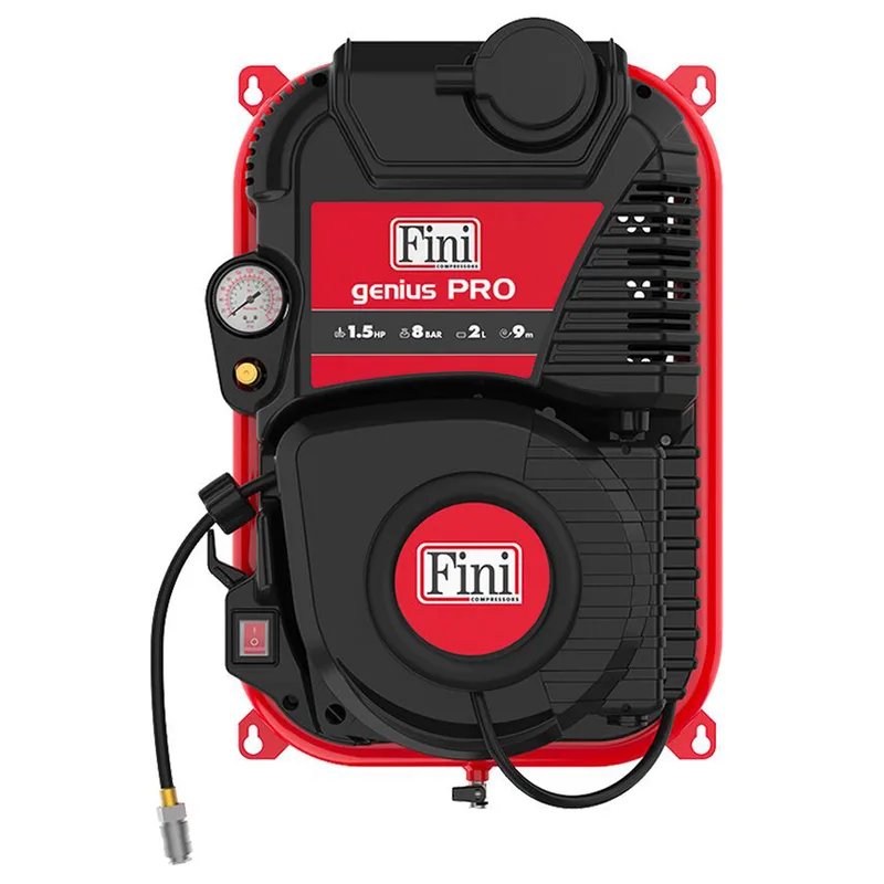 Fini Genius Pro 230/50 - Compresseur monophasé mural, oil-less - Moteur 1.5 CV