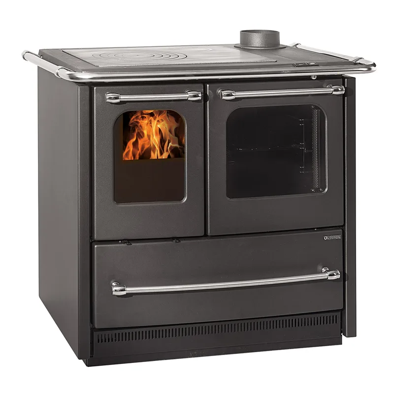La Nordica Sovrana Easy 16 cuisinière à bois acier anthracite-noir