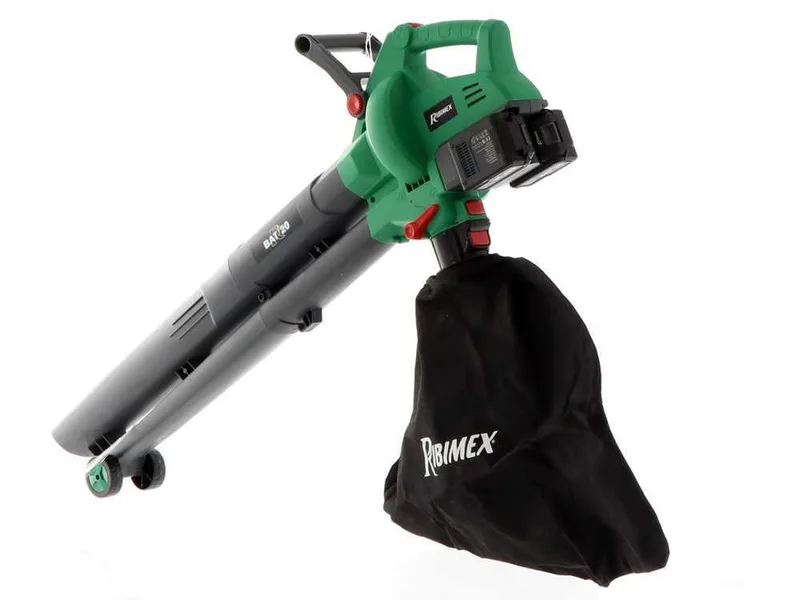 Ribimex PRBAT20-ASBSB - Souffleur aspirateur de feuilles à batterie 40 V 4 Ah
