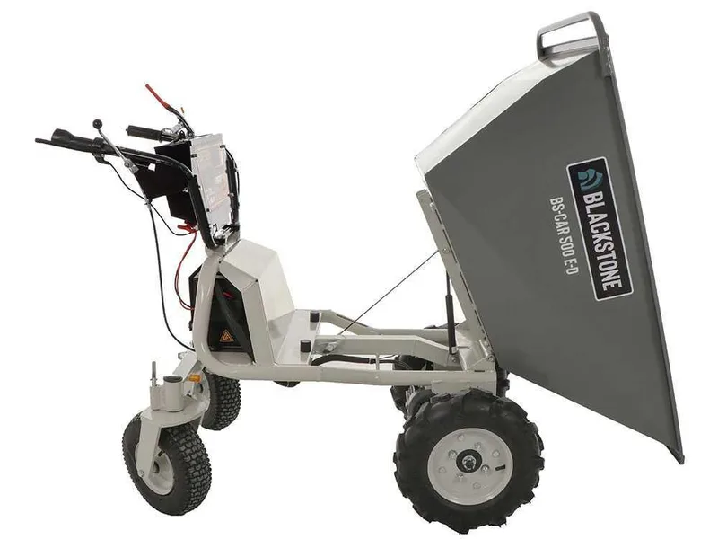 Brouette électrique à batterie BlackStone BS-CAR 500 E-D - Batterie de 48V/25Ah