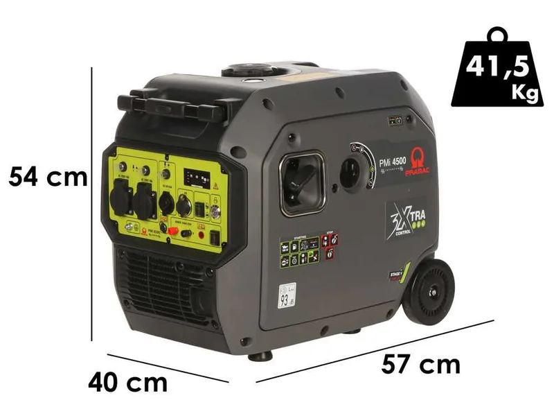 Pramac PMi 4500 - Groupe électrogène - 4,2 kW - Courant continu 3,8 kW monophasé - Boîtier ATS inclus