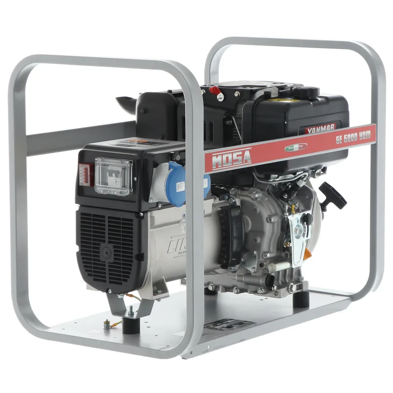 MOSA GE 6000 YDM - Groupe électrogène diesel 5.1 kW - Continue 4.5 kW Monophasé - Moteur Yanmar L 100 N