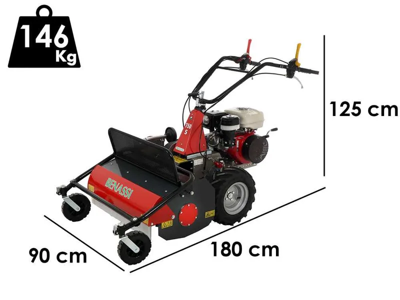 Benassi T750S - Tondeuse débroussailleuse professionnelle à couteaux - Honda GX270
