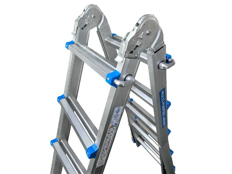 S.T.P. New Blue A20NB5, 2 x 10 marches, 5 m - Échelle télescopique en aluminium - Hauteur de travail estimée 6 m