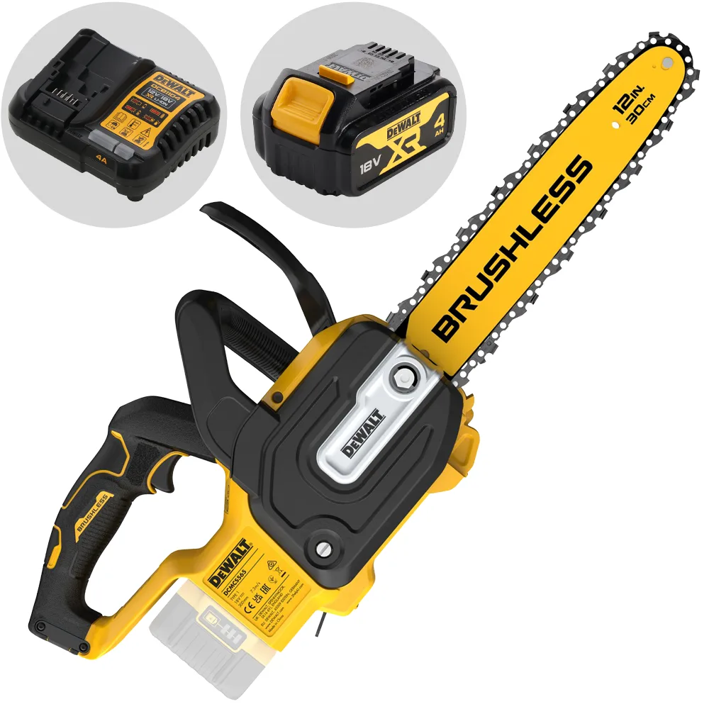 DeWalt DCMCS565P1-QW - Tronçonneuse à batterie compacte - 18 V 4 Ah - Guide de 30 cm
