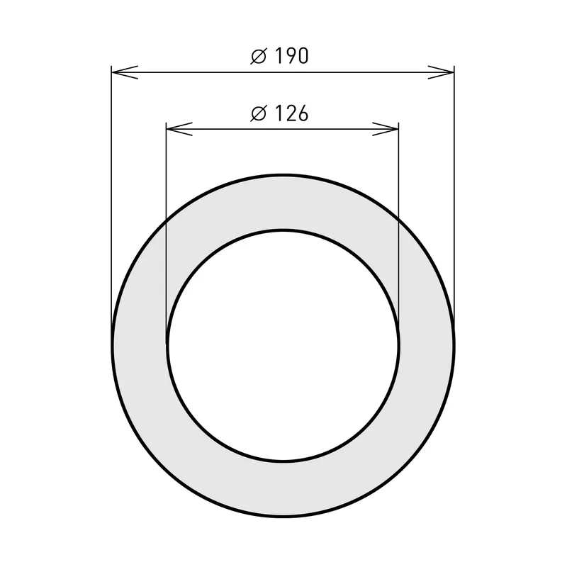Raik Basic Rosette murale 120mm noire 3cm pour tuyau de fumée / conduit de fumée
