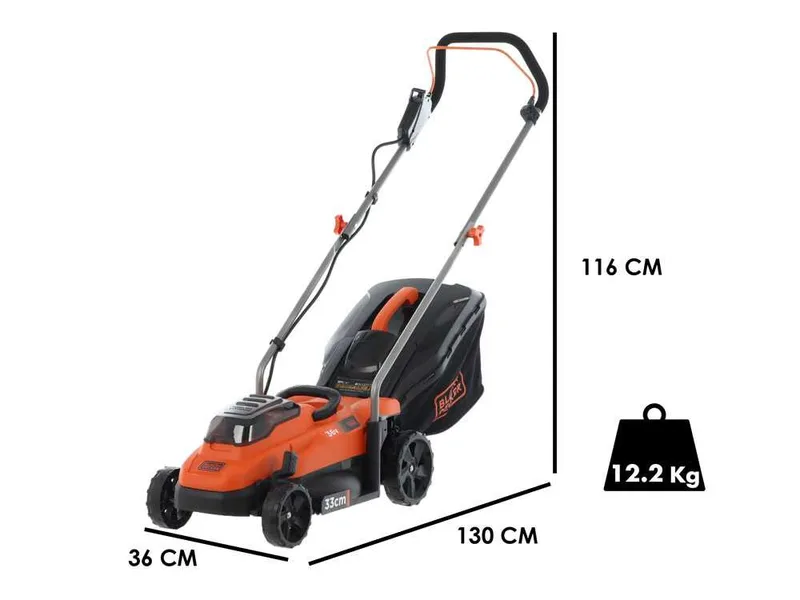 Tondeuse à gazon électrique à batterie Black & Decker BCMW3336L2-QW - 36V 2.5Ah