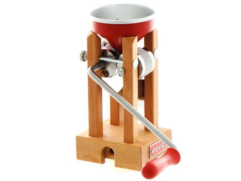 Eschenfelder Novia nr120 aluminium rouge 150g - Floconneuse manuelle avec rouleaux en acier inoxydable