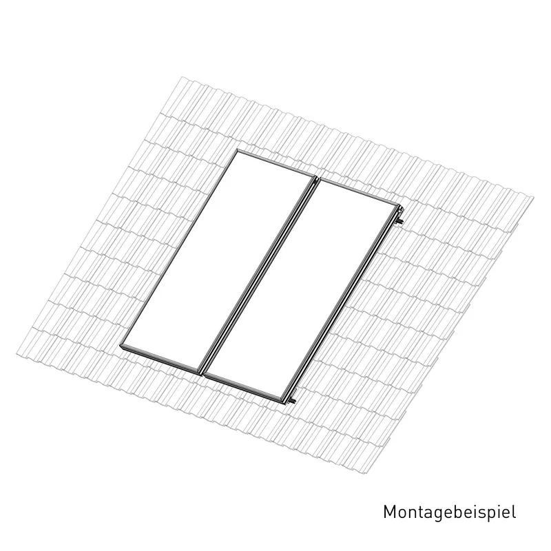 Sunex Standard Kit de montage pour toit incliné 25-60 degrés pour 2 collecteurs solaires plats Basicx 2.0