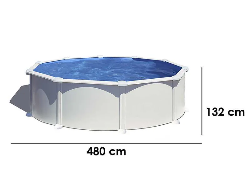 Gre Atlantis Ronde Ø460 x 132cm - Piscine hors-sol en acier