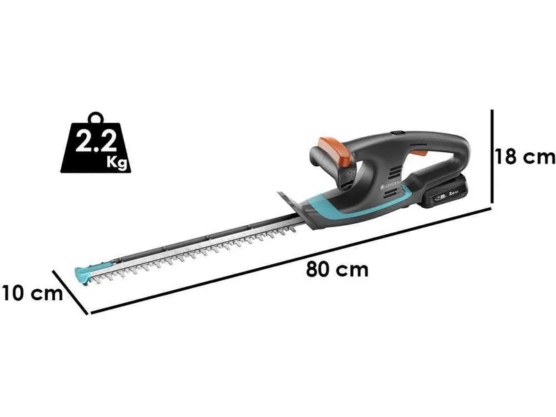 Gardena EasyCut 40/18V P4A - Taille-haie à batterie 18V/2Ah - Lame de 40 cm