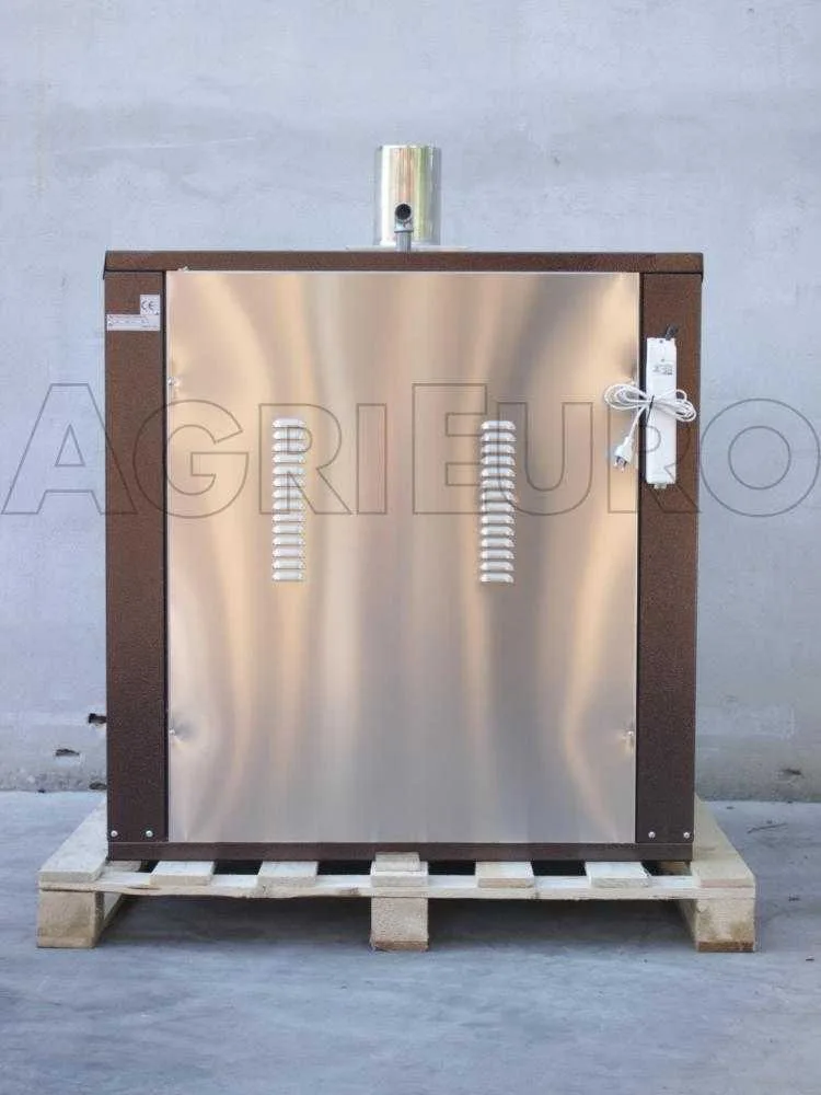 AgriEuro Maximus 80 Deluxe INC - Four encastrable à bois en acier - Cuivre émaillé - Inox