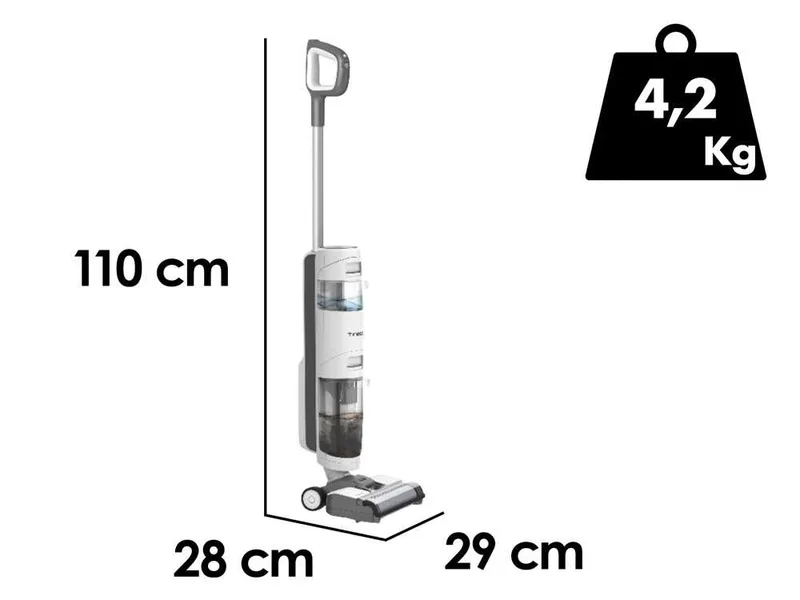 Tineco iFloor Breeze - Nettoyeur de sols à batterie - 3 en 1 : lave, sèche et aspire