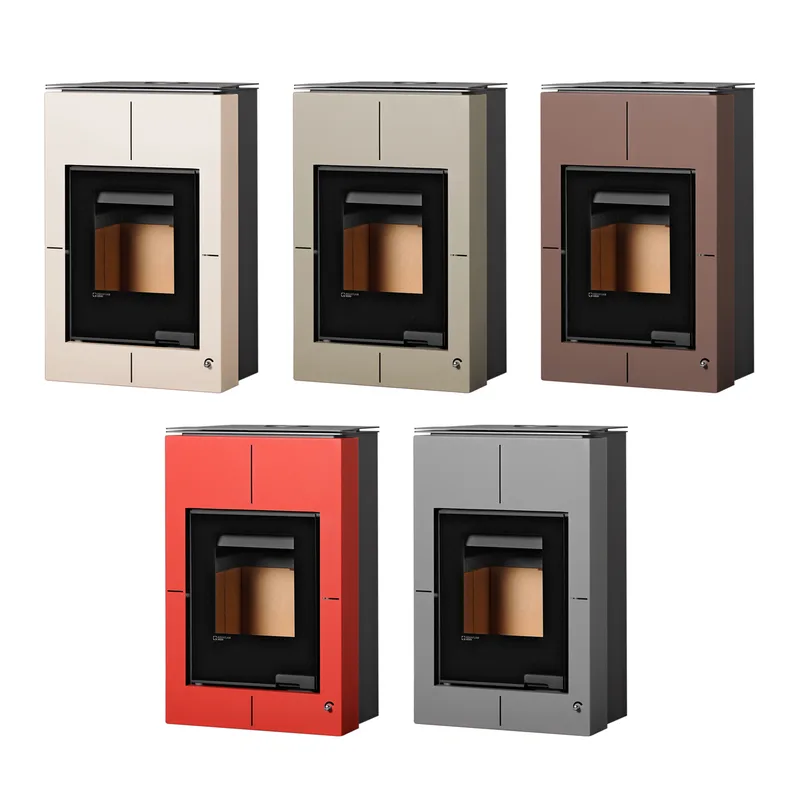 Aquaflam Vario Saporo Basic Poêle à bois avec échangeur d'eau Crème 11/7 kW