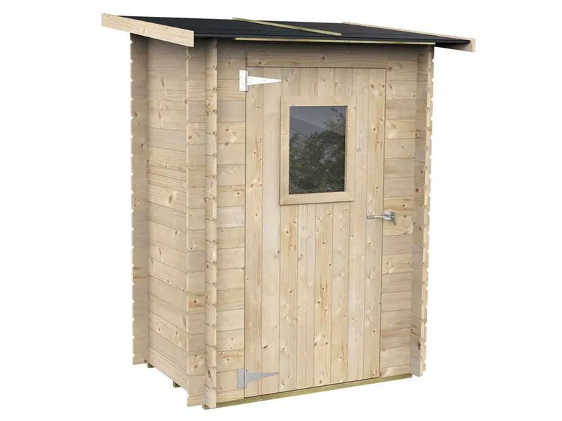 Alce Hobby 146x98 - Abri de jardin en bois - Avec fenêtre frontale - 146x98x197 cm