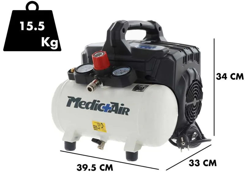 Medic+Air Siltek S/6 Sanifico - Compresseur pour la sanification électrique compact portatif - 6 L