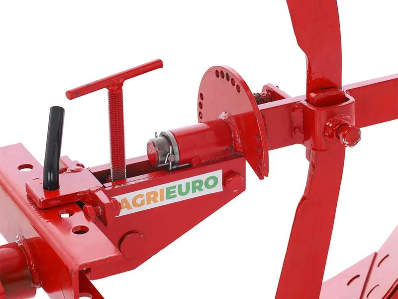 Charrue réversible à versoir pivotant V180-05 avec attelage à deux boulons réglable et barre porte-outils - Pour motoculteurs de 6 à 10 CV