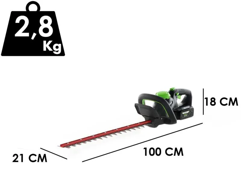 Greenworks G48HT 48V - Taille-haie à batterie 48V/2Ah - Lame de 61 cm