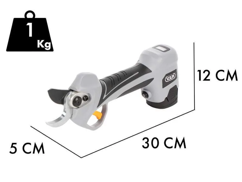 Volpi Kamikaze KV360 - Sécateur de taille électrique - 2x 14,4 V/2,5 Ah - Diamètre de coupe 32 mm