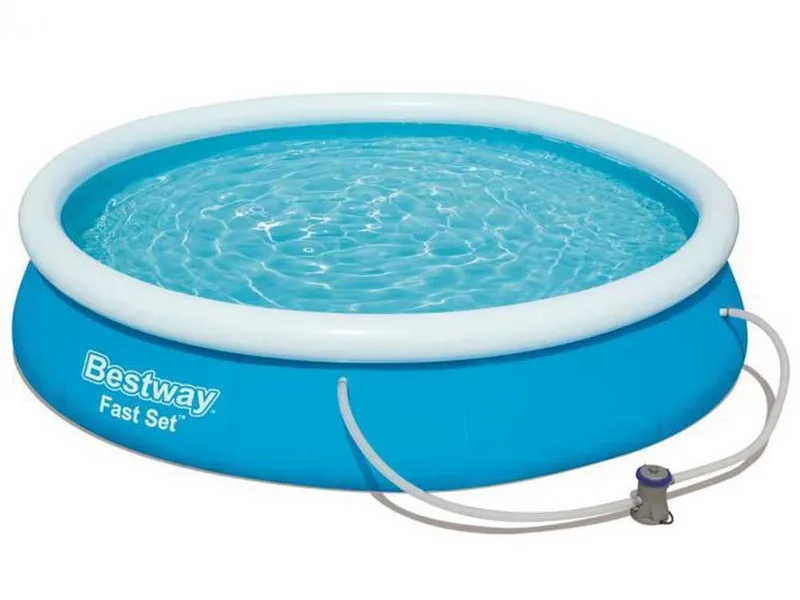 Bestway Fast Set 57274 - Ø366x76 cm - Piscine gonflable + Pompe de filtration 16 W