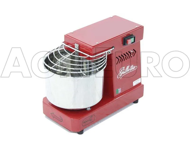 Pétrin à spirale électrique - Famag Grilletta IM 5 Color - Rouge 5 kg - 8 L