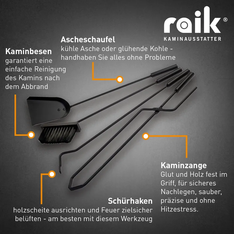 Raik Serviteur de cheminée Oskar Set 5 pièces Bronze