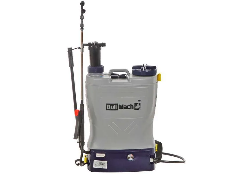 BullMach Pandora 16EM LA - Pompe de pulvérisation à dos électrique à batterie et manuelle - 12V 8Ah